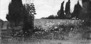 Elihu Vedder - Cypress and Poppies